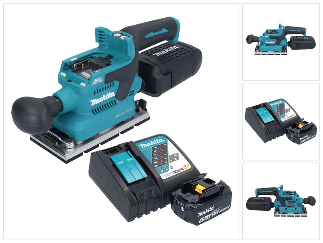 Makita DBO 381 RM1U 18 V 93 x 185 mm Vibrofinitrice a batteria senza spazzole + 1x batteria 4,0 Ah + caricabatterie