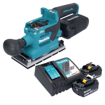 Makita DBO 381 RMU 18 V 93 x 185 mm Vibrofinitrice a batteria senza spazzole + 2x batteria 4,0 Ah + caricabatterie