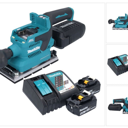 Makita DBO 381 RMU 18 V 93 x 185 mm Vibrofinitrice a batteria senza spazzole + 2x batteria 4,0 Ah + caricabatterie