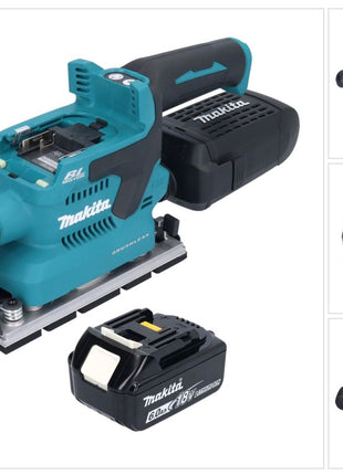 Makita DBO 381 G1U Ponceuse vibrante sans fil 18 V 93 x 185 mm Brushless + 1x batterie 6,0 Ah - sans chargeur