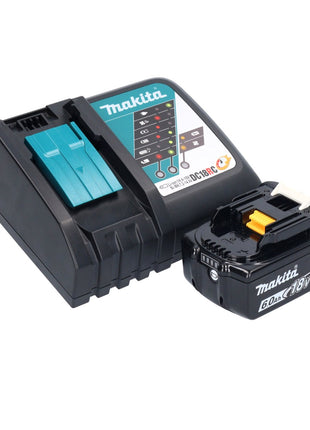 Makita DBO 381 RG1U Akumulatorowa szlifierka oscylacyjna 18 V 93 x 185 mm bezszczotkowa + 1x akumulator 6,0 Ah + ładowarka