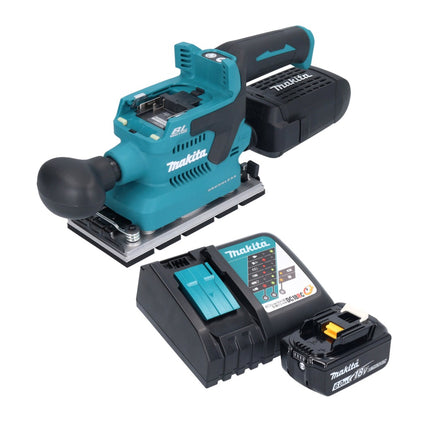 Makita DBO 381 RG1U 18 V 93 x 185 mm Vibrofinitrice a batteria senza spazzole + 1x batteria 6,0 Ah + caricabatterie