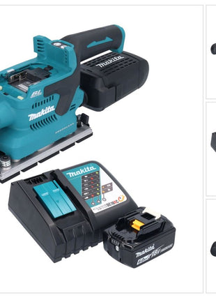 Makita DBO 381 RG1U Akumulatorowa szlifierka oscylacyjna 18 V 93 x 185 mm bezszczotkowa + 1x akumulator 6,0 Ah + ładowarka