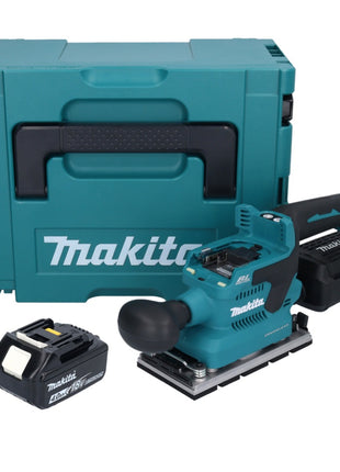 Makita DBO 381 M1JU Akku Schwingschleifer 18 V 93 x 185 mm Brushless + 1x Akku 4,0 Ah + Makpac - ohne Ladegerät