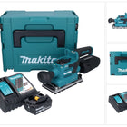 Makita DBO 381 RT1JU Akku Schwingschleifer 18 V 93 x 185 mm Brushless + 1x Akku 5,0 Ah + Ladegerät + Makpac