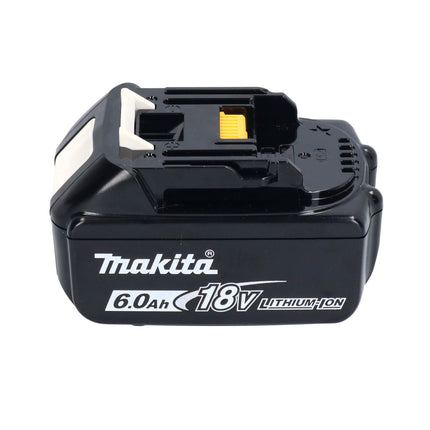 Makita DBO 381 G1JU 18 V 93 x 185 mm Levigatrice vibrante a batteria senza spazzole + 1x batteria da 6,0 Ah + Makpac - senza caricabatterie