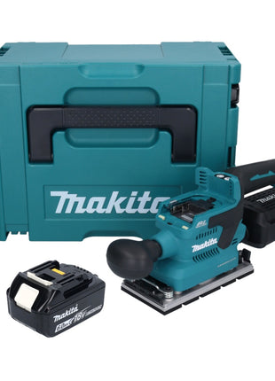 Makita DBO 381 G1JU Akku Schwingschleifer 18 V 93 x 185 mm Brushless + 1x Akku 6,0 Ah + Makpac - ohne Ladegerät