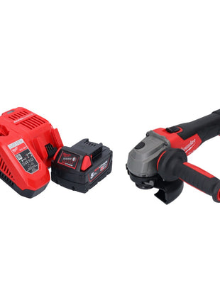 Milwaukee M18 FSAG125X-501 akumulatorowa szlifierka kątowa 18 V 125 mm bezszczotkowa + 1x akumulator 5,0 Ah + ładowarka