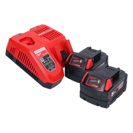 Milwaukee M18 FSAG125X-502 Smerigliatrice angolare a batteria 18 V 125 mm brushless + 2x batteria 5,0 Ah + caricabatterie