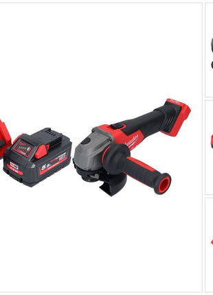 Milwaukee M18 FSAG125X-551 Meuleuse d'angle sans fil 18 V 125 mm Brushless + 1x batterie 5,5 Ah + chargeur