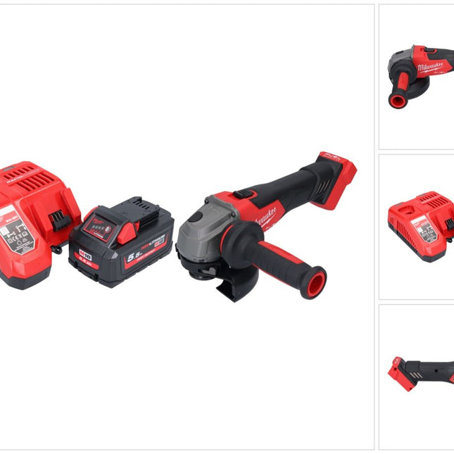 Milwaukee M18 FSAG125X-551 Smerigliatrice angolare a batteria 18 V 125 mm brushless + 1x batteria 5,5 Ah + caricabatterie