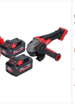 Milwaukee M18 FSAG125X-552 Akku Winkelschleifer 18 V 125 mm Brushless + 2x Akku 5,5 Ah + Ladegerät