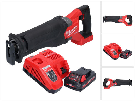 Milwaukee M18 FSZ-301 Scie sabre Recipro sans fil 18 V Brushless batterie + 1x 3.0 Ah batterie + chargeur