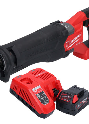 Sierra sable Milwaukee M18 FSZ-501 batería 18 V sin escobillas + 1x batería 5,0 Ah + cargador