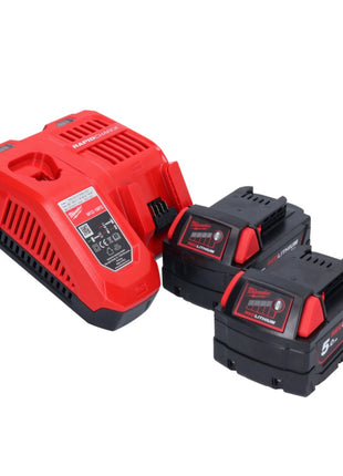 Milwaukee M18 FSZ-502 akumulatorowa pilarka szablasta 18 V bezszczotkowa + 2x akumulator 5,0 Ah + ładowarka