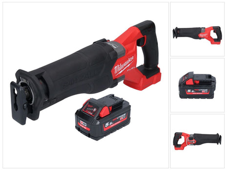 Milwaukee M18 FSZ-551 akumulatorowa pilarka szablasta 18 V bezszczotkowa + 1x akumulator 5,5 Ah - bez ładowarki