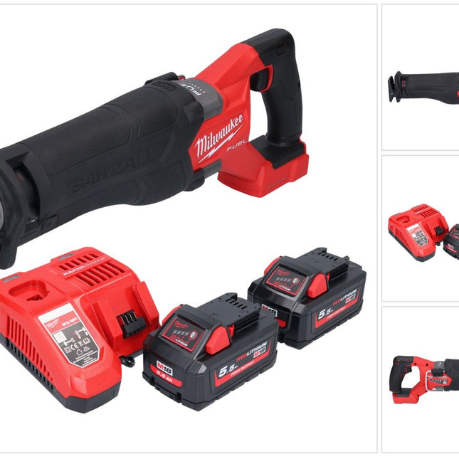 Milwaukee M18 FSZ-552 Akku Recipro Säbelsäge 18 V Brushless + 2x Akku 5,5 Ah + Ladegerät