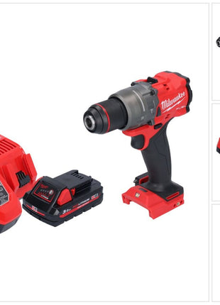 Milwaukee M18 FPD3-301 Akku Schlagbohrschrauber 18 V 158 Nm Brushless + 1x Akku 3,0 Ah + Ladegerät