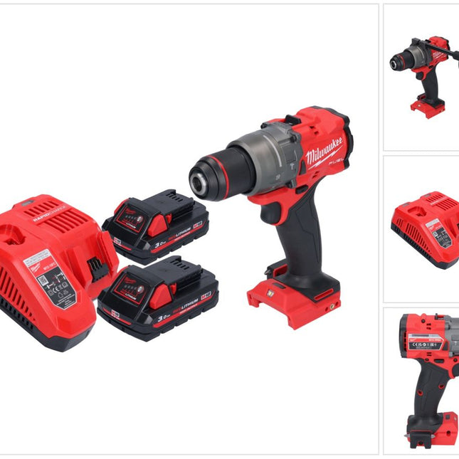 Milwaukee M18 FPD3-302 trapano a percussione a batteria 18 V 158 Nm brushless + 2x batteria ricaricabile 3,0 Ah + caricatore