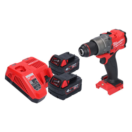 Taladro percutor inalámbrico Milwaukee M18 FPD3-402 18 V 158 Nm sin escobillas + 2x baterías 4,0 Ah + cargador