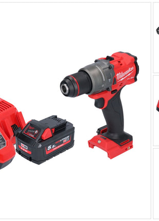 Taladro percutor inalámbrico Milwaukee M18 FPD3-551 18 V 158 Nm sin escobillas + 1x batería 5,5 Ah + cargador