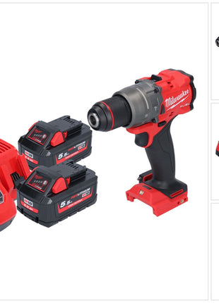 Milwaukee M18 FPD3-552 Akku Schlagbohrschrauber 18 V 158 Nm Brushless + 2x Akku 5,5 Ah + Ladegerät