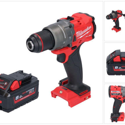 Milwaukee M18 FPD3-801 trapano a percussione a batteria 18 V 158 Nm brushless + 1x batteria ricaricabile 8,0 Ah - senza caricabatterie