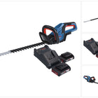 Bosch GHE 18V-60 Tagliasiepi professionale a batteria 18 V 60 cm senza spazzole + 2x batteria ricaricabile 2,0 Ah + caricabatterie