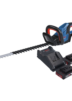 Bosch GHE 18V-60 Professional Akku Heckenschere 18 V 60 cm Brushless + 2x Akku 2,0 Ah + Ladegerät