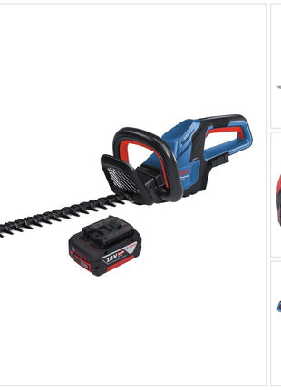 Bosch GHE 18V-60 Cortasetos a batería profesional 18 V 60 cm sin escobillas + 1x batería 5,0 Ah - sin cargador