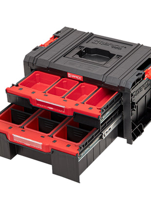 Qbrick System PRO Cajón 2 Caja de herramientas 2.0 Expert apilable 450 x 310 x 244 mm 4,5 l 9,5 l IP54 con dos cajones 10 inserciones y 6 divisores