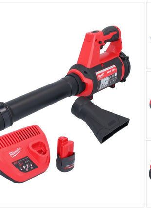 Milwaukee M12 BBL-251 akumulatorowa dmuchawa 12 V + 1x akumulator 2,5 Ah + ładowarka