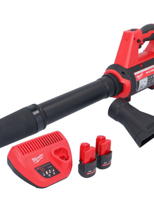 Milwaukee M12 BBL-252 akumulatorowa dmuchawa 12 V + 2x akumulator 2,5 Ah + ładowarka