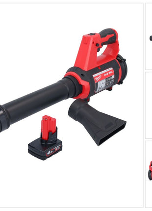 Milwaukee M12 BBL-401 akumulatorowa dmuchawa 12 V + 1x akumulator 4,0 Ah - bez ładowarki