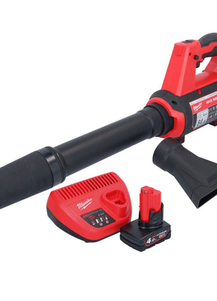 Souffleur sur batterie Milwaukee M12 BBL-401 12 V + 1x batterie 4,0 Ah + chargeur