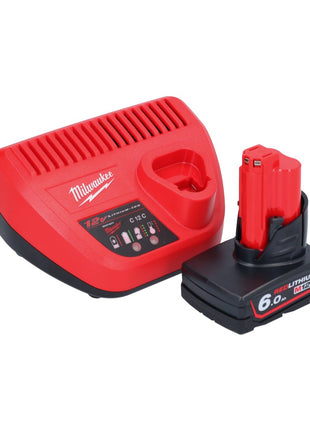 Milwaukee M12 BBL-601 akumulatorowa dmuchawa 12 V + 1x akumulator 6,0 Ah + ładowarka