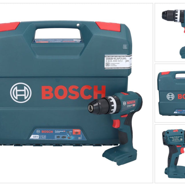 Bosch GSB 18V-45 Professional 18 V 45 Nm trapano a percussione a batteria Brushless + L-Case - senza batteria, senza caricabatterie