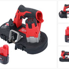 Milwaukee M12 BS-201 Akku Bandsäge 12 V 41 x 41 mm + 1x Akku 2,0 Ah - ohne Ladegerät