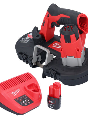 Milwaukee M12 BS-201 Akku Bandsäge 12 V 41 x 41 mm + 1x Akku 2,0 Ah + Ladegerät