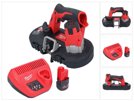 Milwaukee M12 BS-251 Akku Bandsäge 12 V 41 x 41 mm + 1x Akku 2,5 Ah + Ladegerät