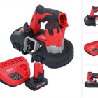 Milwaukee M12 BS-401 Akku Bandsäge 12 V 41 x 41 mm + 1x Akku 4,0 Ah + Ladegerät