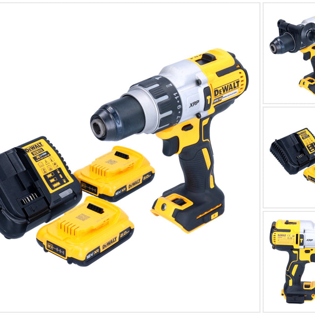 DeWalt DCD 996 D2 Akku Schlagbohrschrauber 18 V 95 Nm Brushless + 2x Akku 2,0 Ah + Ladegerät