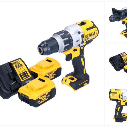 Trapano avvitatore a percussione a batteria DeWalt DCD 996 P2 18 V 95 Nm Brushless + 2x batteria 5,0 Ah + caricabatterie