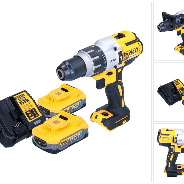DeWalt DCD 996 H2 Akku Schlagbohrschrauber 18 V 95 Nm Brushless + 2x Powerstack Akku 5,0 Ah + Ladegerät