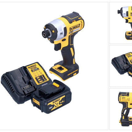 Avvitatore a impulsi a batteria DeWalt DCF 887 M1 18 V 205 Nm 1/4" brushless + 1x batteria ricaricabile 4,0 Ah + caricatore