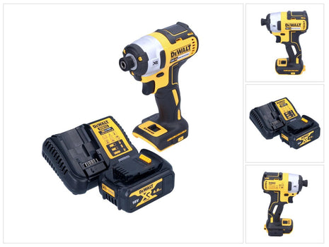 DeWalt DCF 887 M1 Clé à choc sans fil 18 V 205 Nm 1/4'' Brushless + 1x batterie 4,0 Ah + chargeur