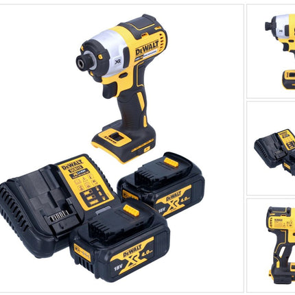 Avvitatore a impulsi a batteria DeWalt DCF 887 M2 18 V 205 Nm 1/4" brushless + 2x batteria ricaricabile 4,0 Ah + caricatore