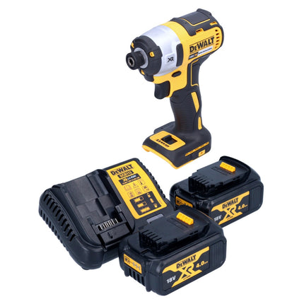 Avvitatore a impulsi a batteria DeWalt DCF 887 M2 18 V 205 Nm 1/4" brushless + 2x batteria ricaricabile 4,0 Ah + caricatore