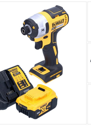 DeWalt DCF 887 P1 Akku Schlagschrauber 18 V 205 Nm 1/4" Brushless + 1x Akku 5,0 Ah + Ladegerät