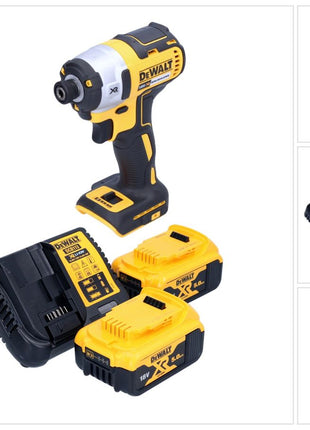 DeWalt DCF 887 P2 Clé à choc 18 V 205 Nm 1/4'' Brushless + 2x batterie 5,0 Ah + chargeur